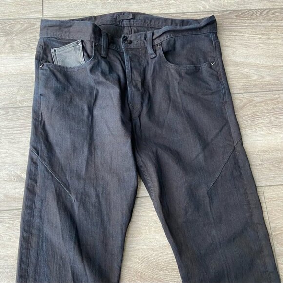 Rogue Genuine Leather Trim Straight Leg Button Fly Jeans - Picture 7 of 16